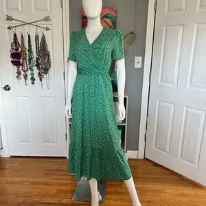 Green Floral Women's Dress